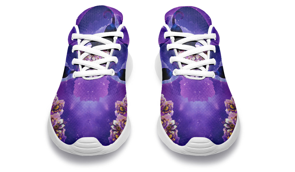 Enchanted Lavender Moon Cat Sneakers