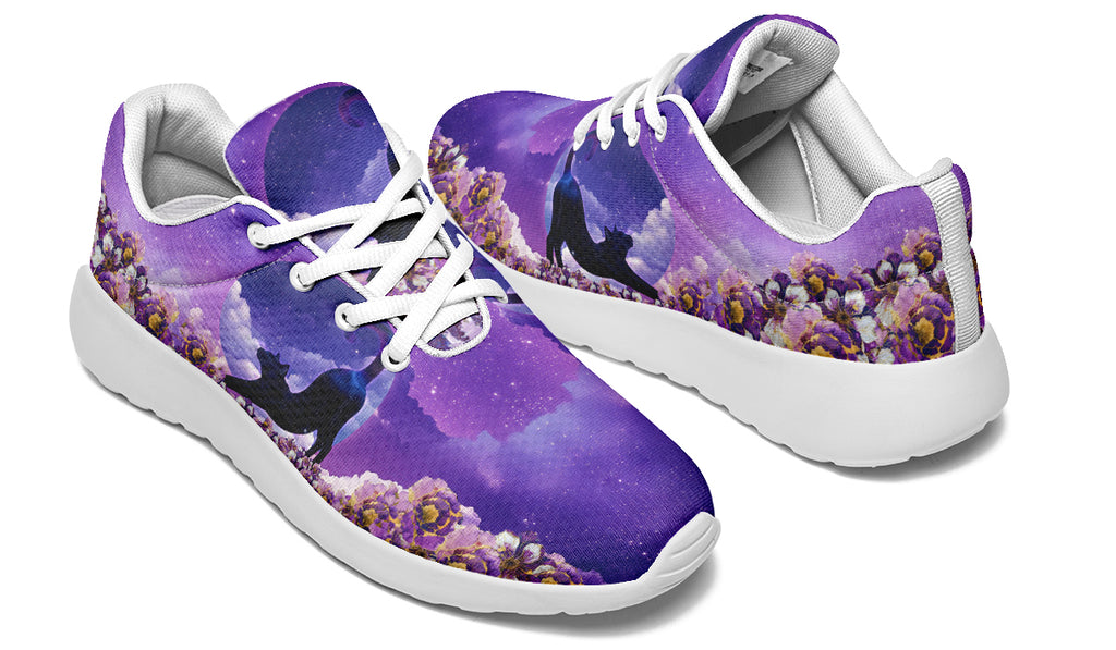 Enchanted Lavender Moon Cat Sneakers