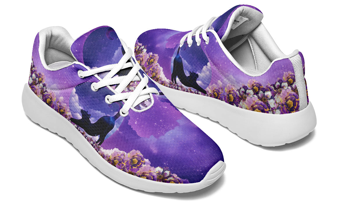 Enchanted Lavender Moon Cat Sneakers