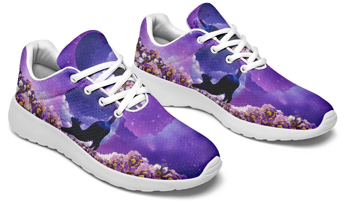 Enchanted Lavender Moon Cat Sneakers