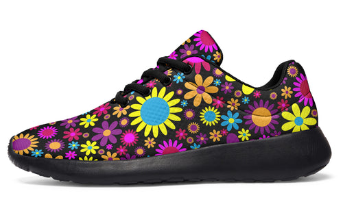 Funky Retro Flowers Sneakers - Offbeat Sweetie