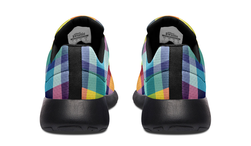 Happy Rainbow Plaid Sneakers