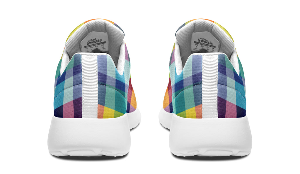 Happy Rainbow Plaid Sneakers
