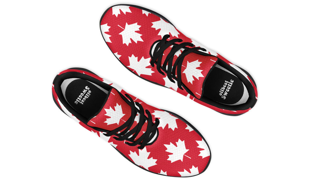 Maple Leaves Red Sneakers - Offbeat Sweetie