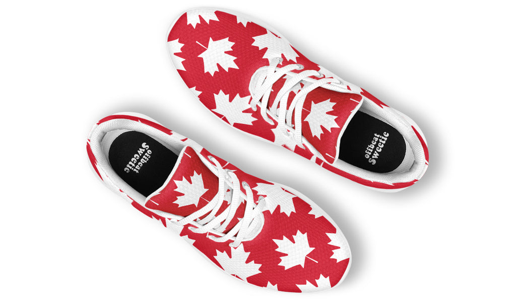 Maple Leaves Red Sneakers - Offbeat Sweetie