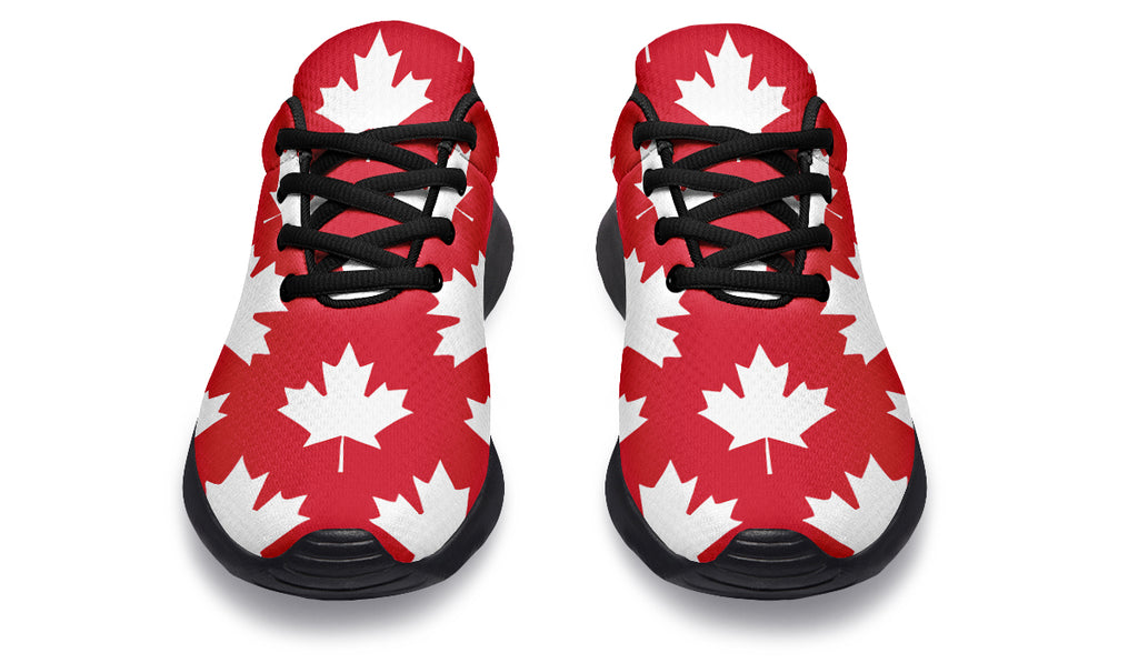 Maple Leaves Red Sneakers - Offbeat Sweetie