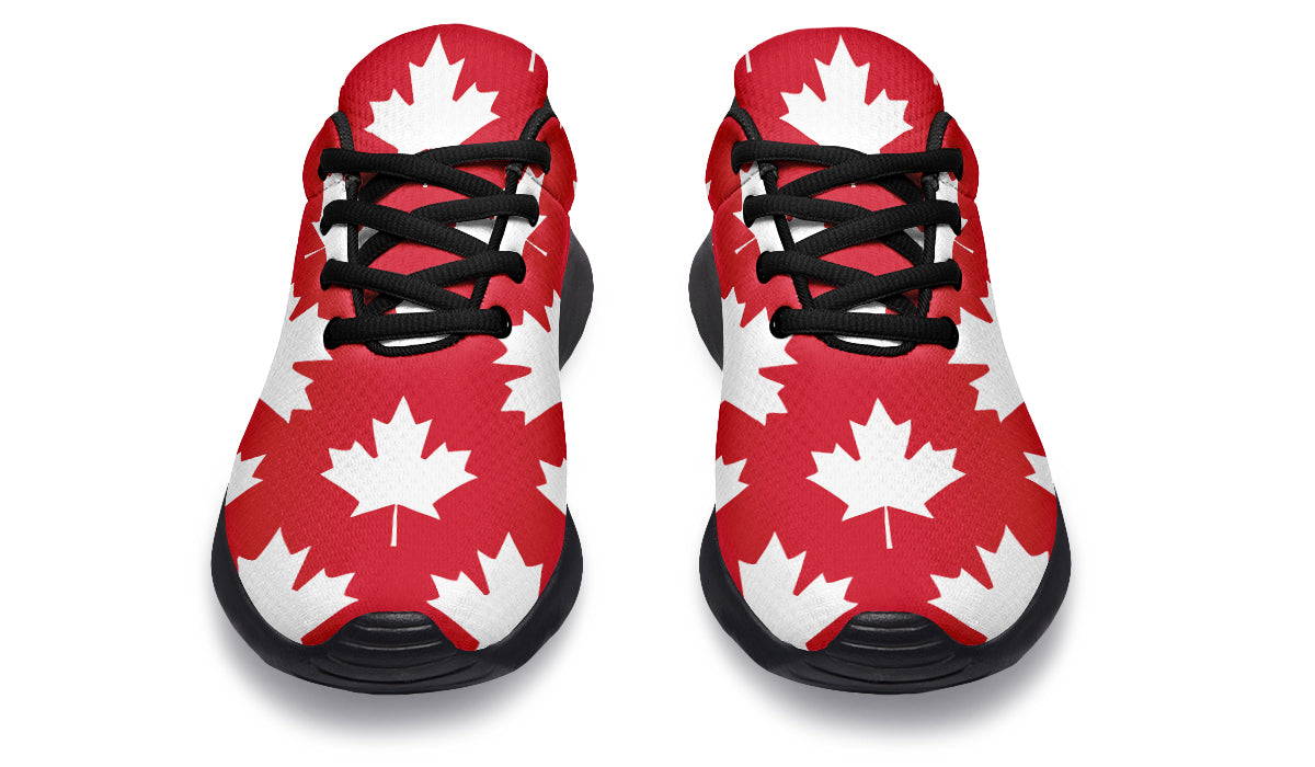Maple Leaves Red Sneakers - Offbeat Sweetie