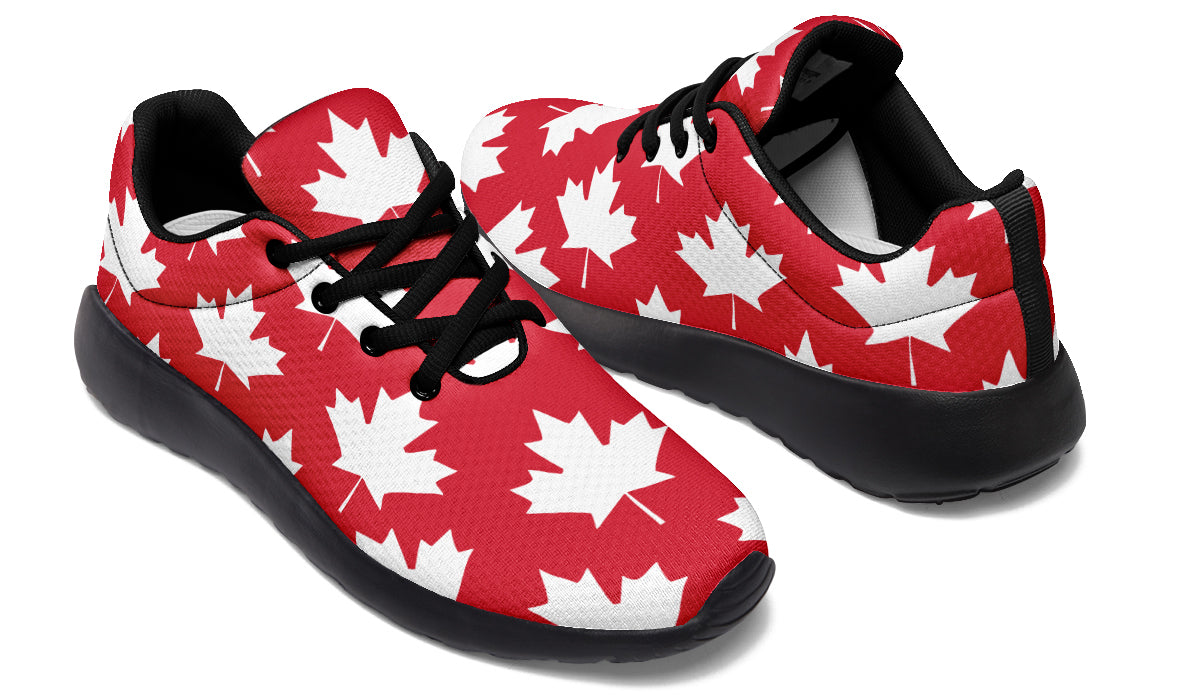 Maple Leaves Red Sneakers - Offbeat Sweetie