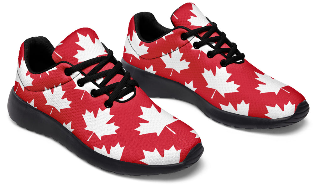 Maple Leaves Red Sneakers - Offbeat Sweetie