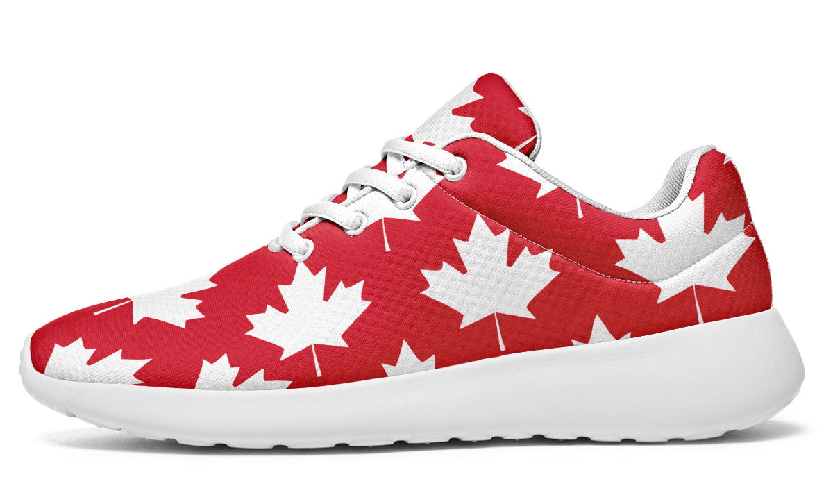 Maple Leaves Red Sneakers - Offbeat Sweetie