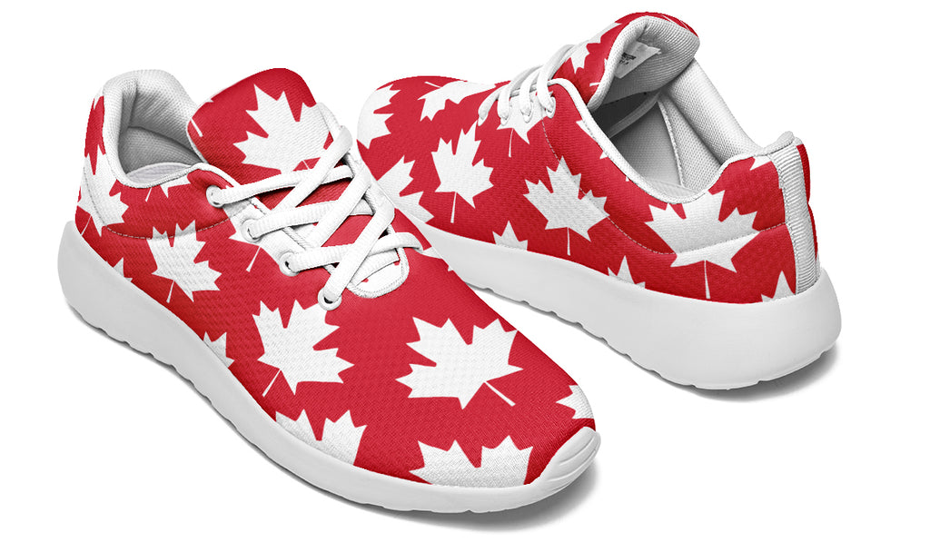 Maple Leaves Red Sneakers - Offbeat Sweetie