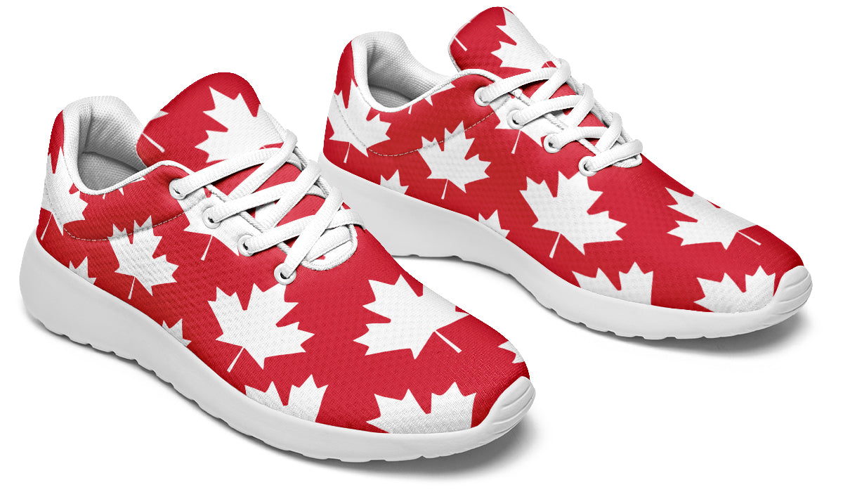 Maple Leaves Red Sneakers - Offbeat Sweetie