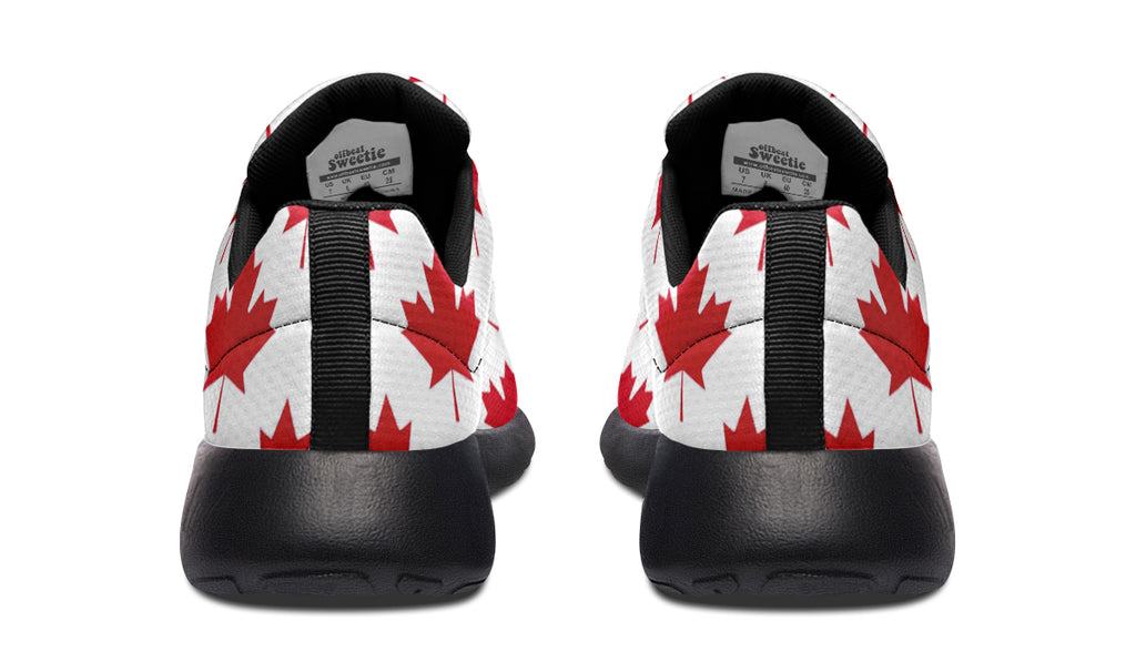 Maple Leaves White Sneakers - Offbeat Sweetie