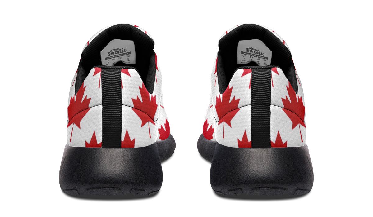 Maple Leaves White Sneakers - Offbeat Sweetie