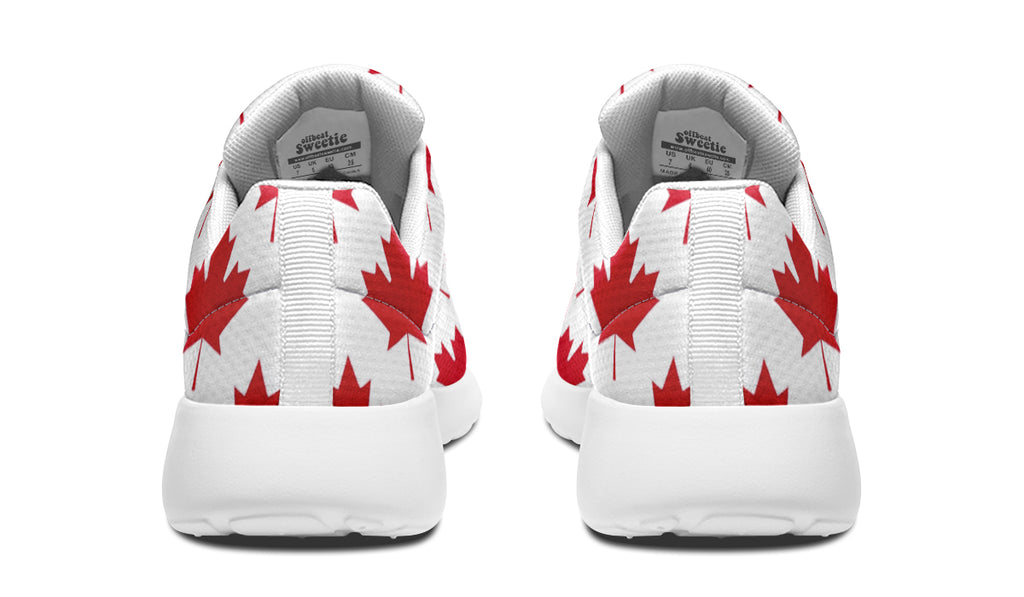 Maple Leaves White Sneakers - Offbeat Sweetie