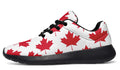 Maple Leaves White Sneakers - Offbeat Sweetie
