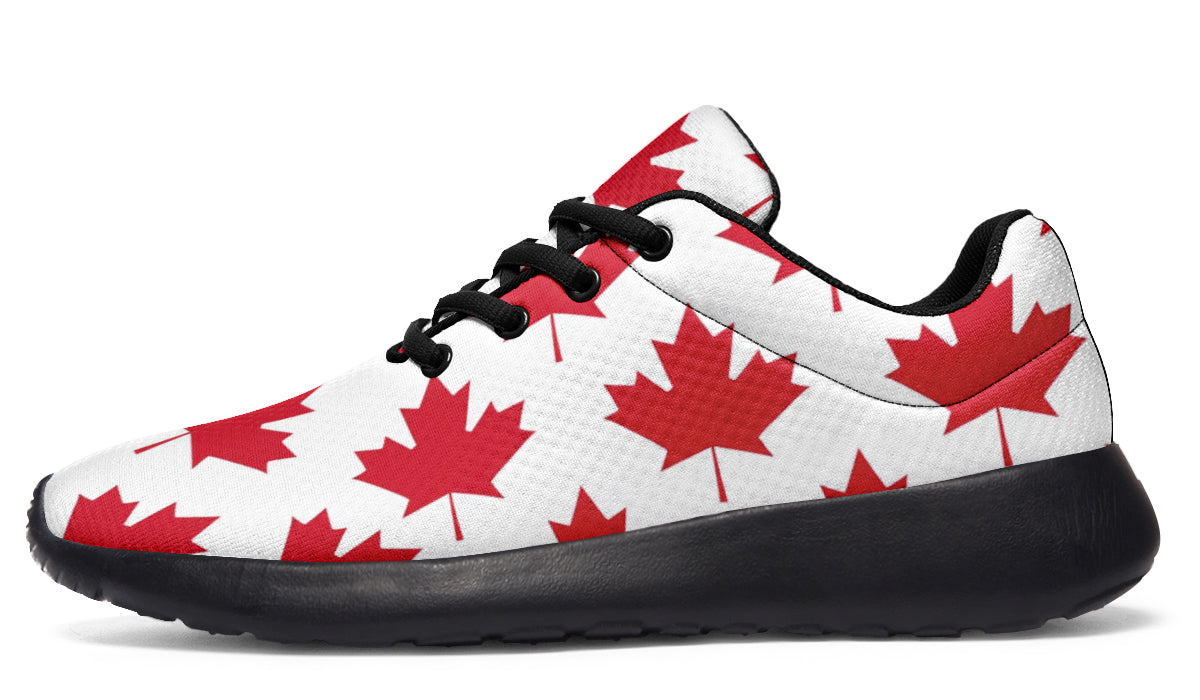 Maple Leaves White Sneakers - Offbeat Sweetie