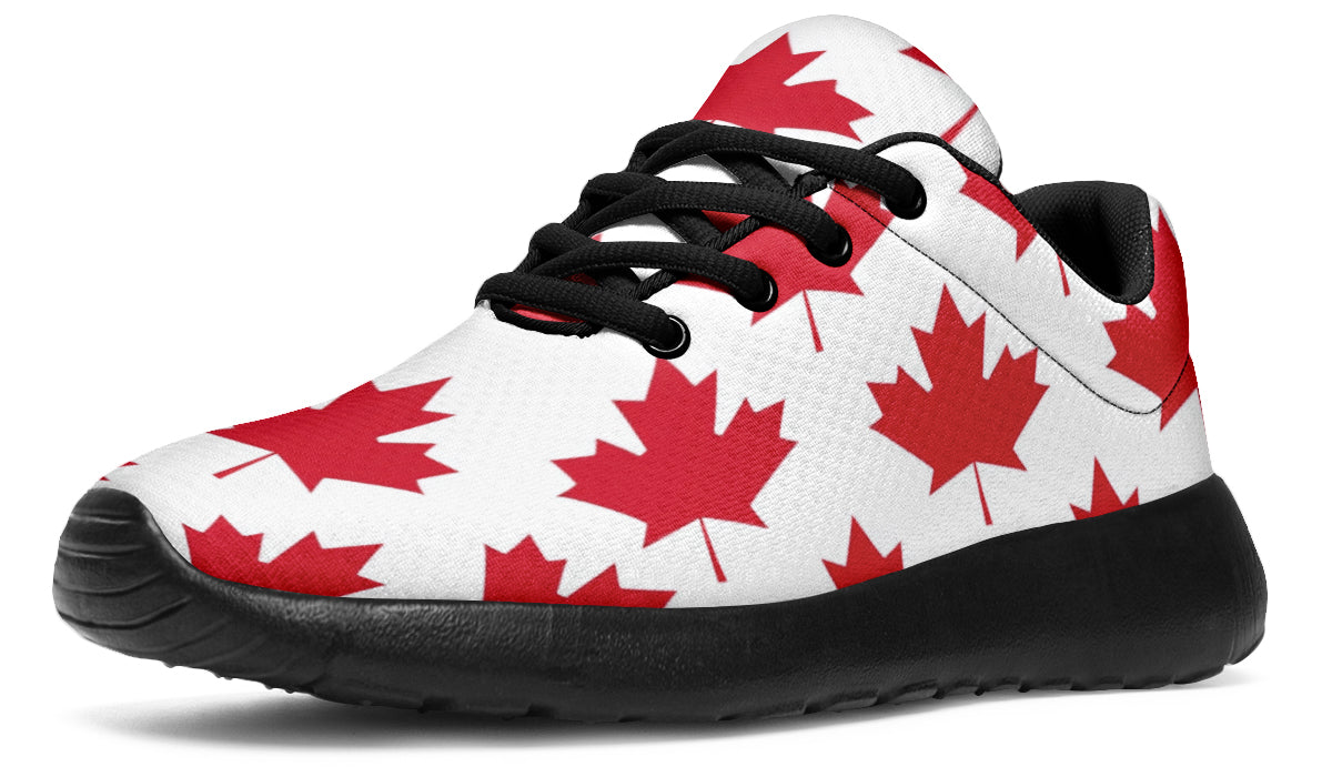Maple Leaves White Sneakers - Offbeat Sweetie