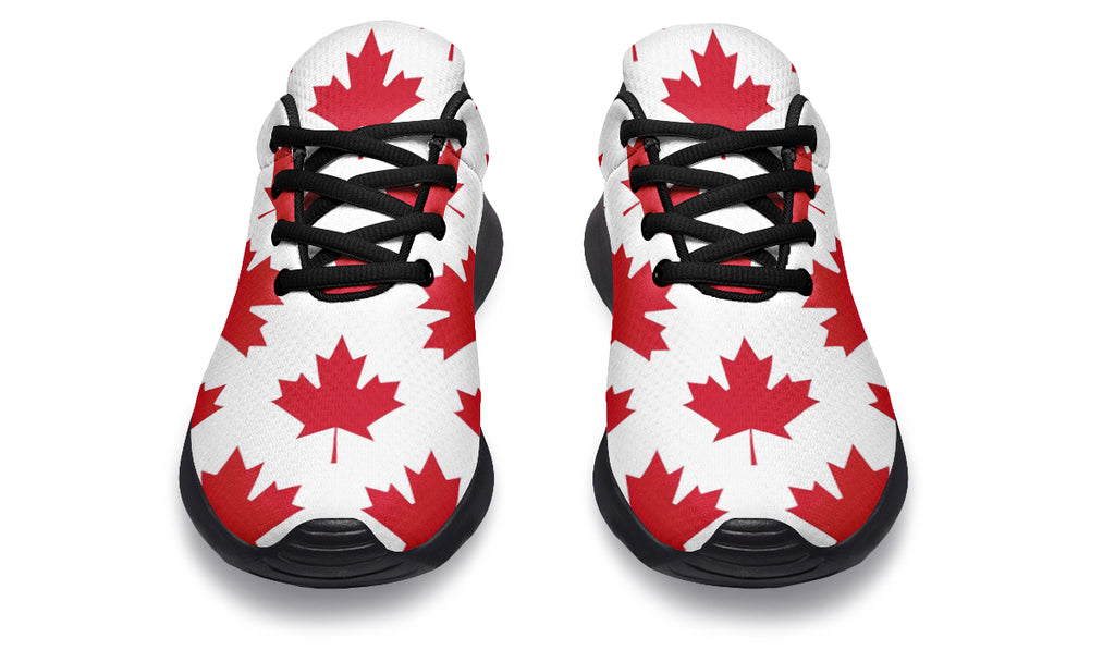 Maple Leaves White Sneakers - Offbeat Sweetie