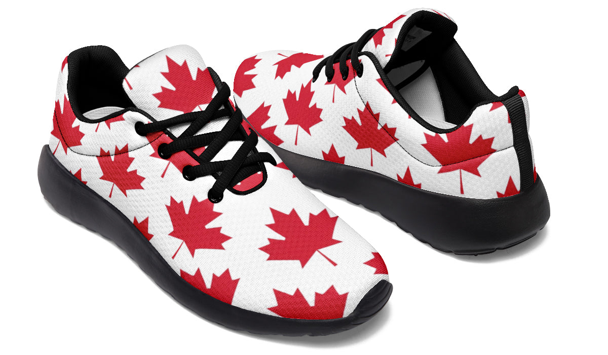 Maple Leaves White Sneakers - Offbeat Sweetie