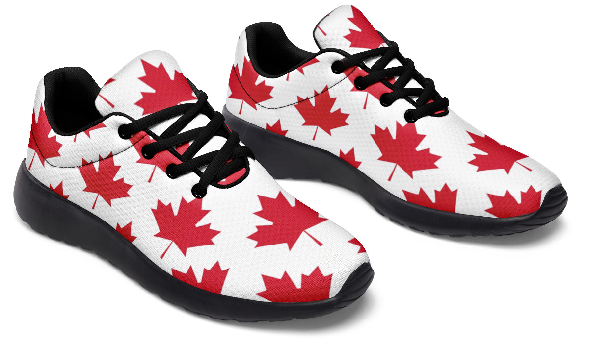 Maple Leaves White Sneakers - Offbeat Sweetie