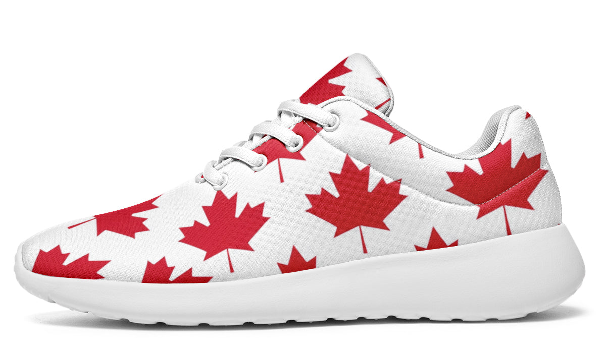 Maple Leaves White Sneakers - Offbeat Sweetie
