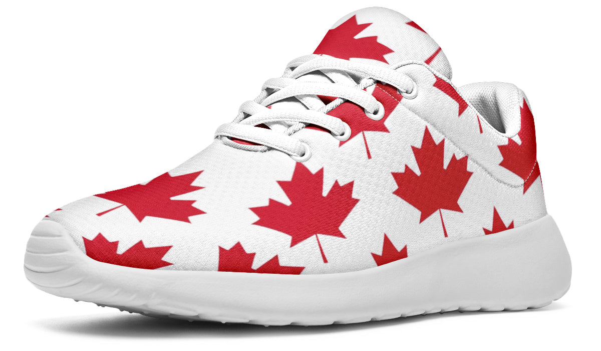 Maple Leaves White Sneakers - Offbeat Sweetie