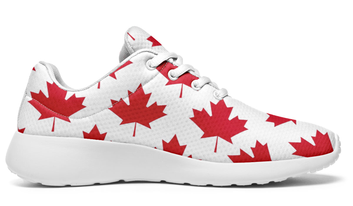Maple Leaves White Sneakers - Offbeat Sweetie