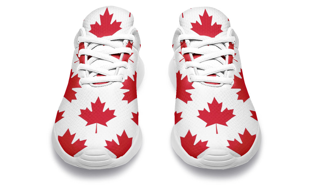 Maple Leaves White Sneakers - Offbeat Sweetie