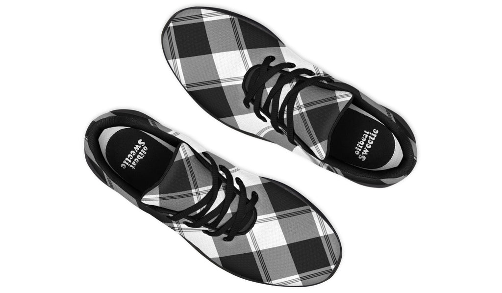 Black And White Plaid Sneakers