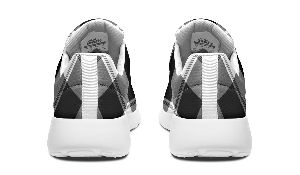 Black And White Plaid Sneakers