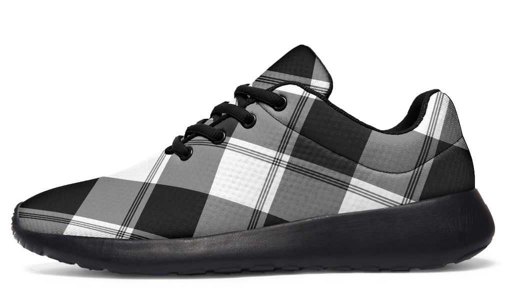 Black And White Plaid Sneakers