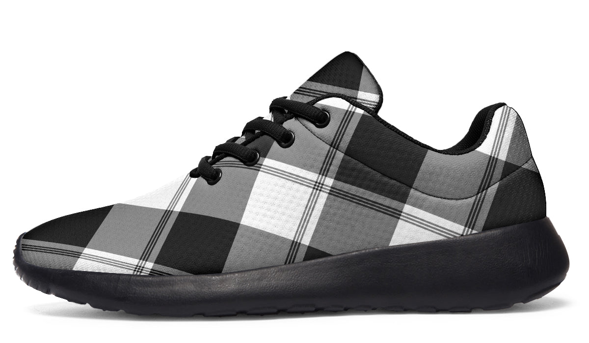 Black And White Plaid Sneakers