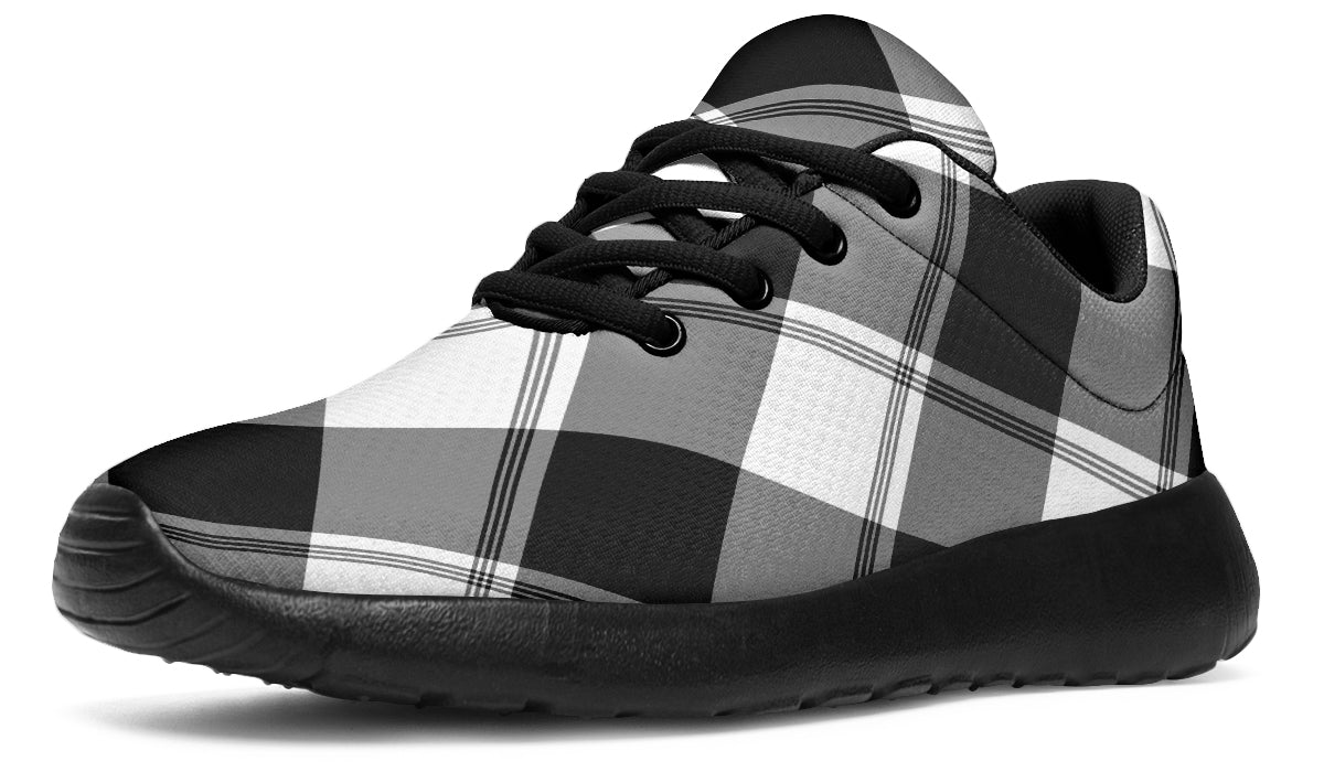 Black And White Plaid Sneakers
