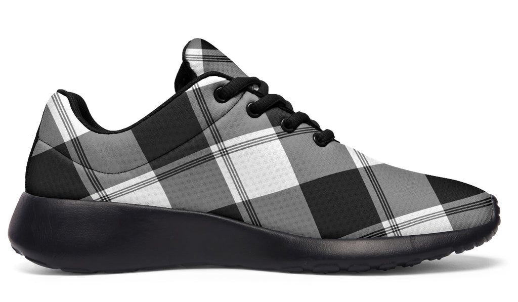 Black And White Plaid Sneakers