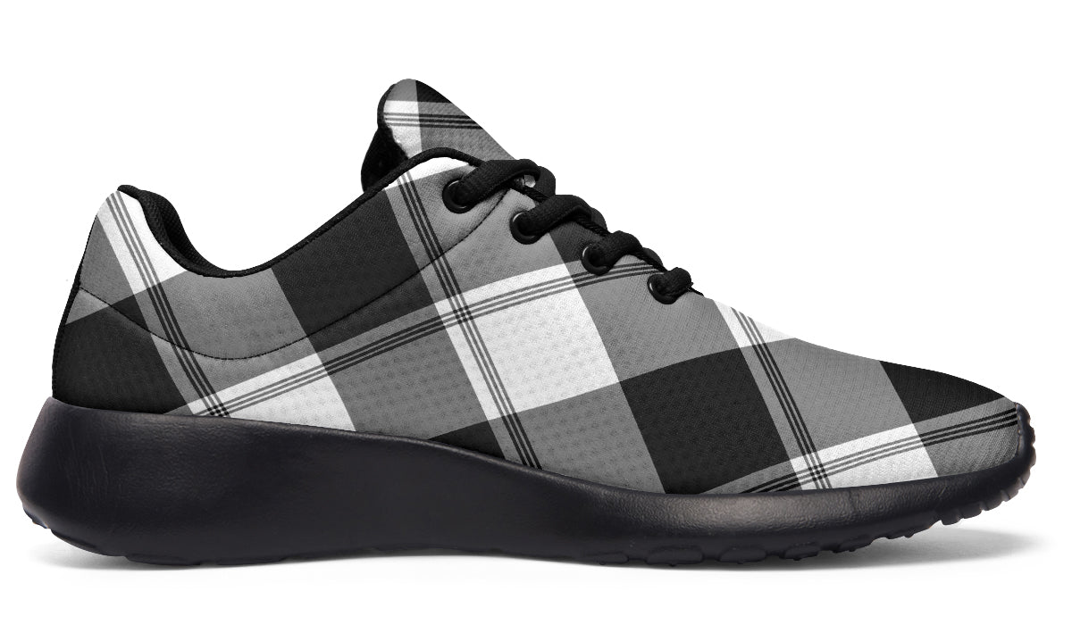 Black And White Plaid Sneakers