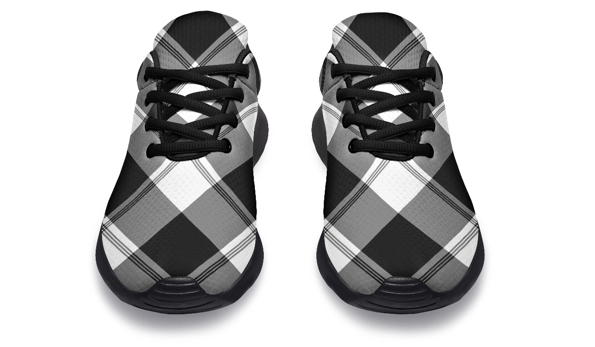 Black And White Plaid Sneakers