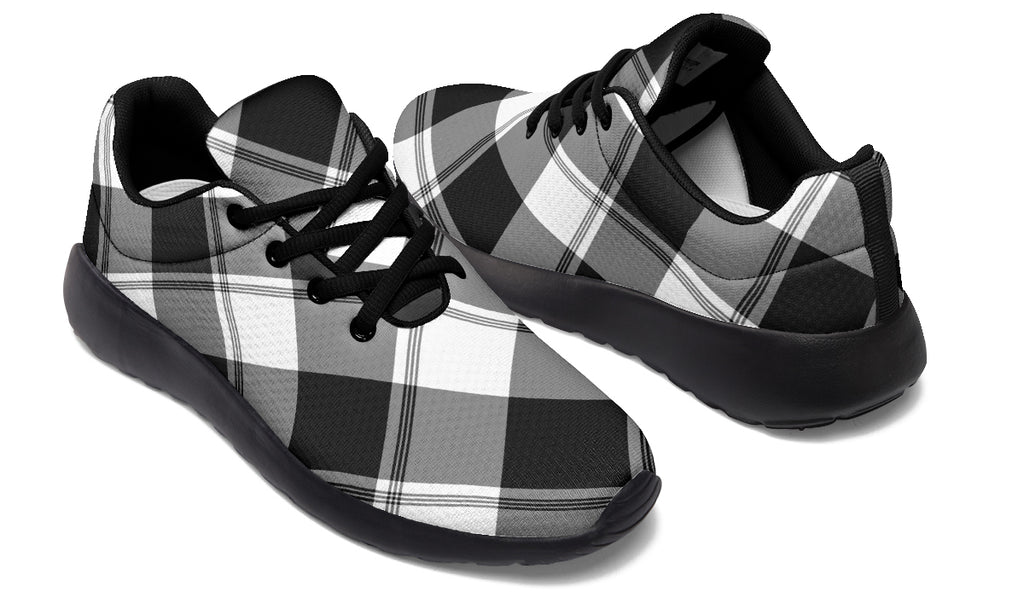 Black And White Plaid Sneakers