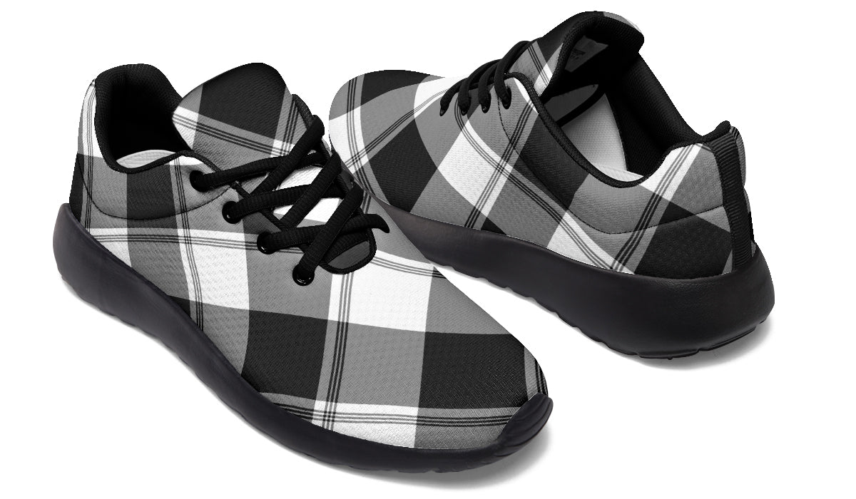 Black And White Plaid Sneakers