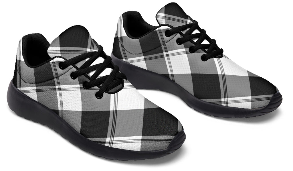 Black And White Plaid Sneakers