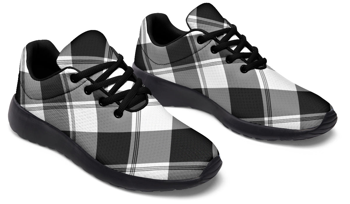 Black And White Plaid Sneakers