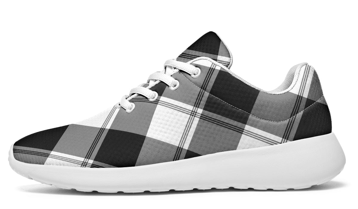 Black And White Plaid Sneakers