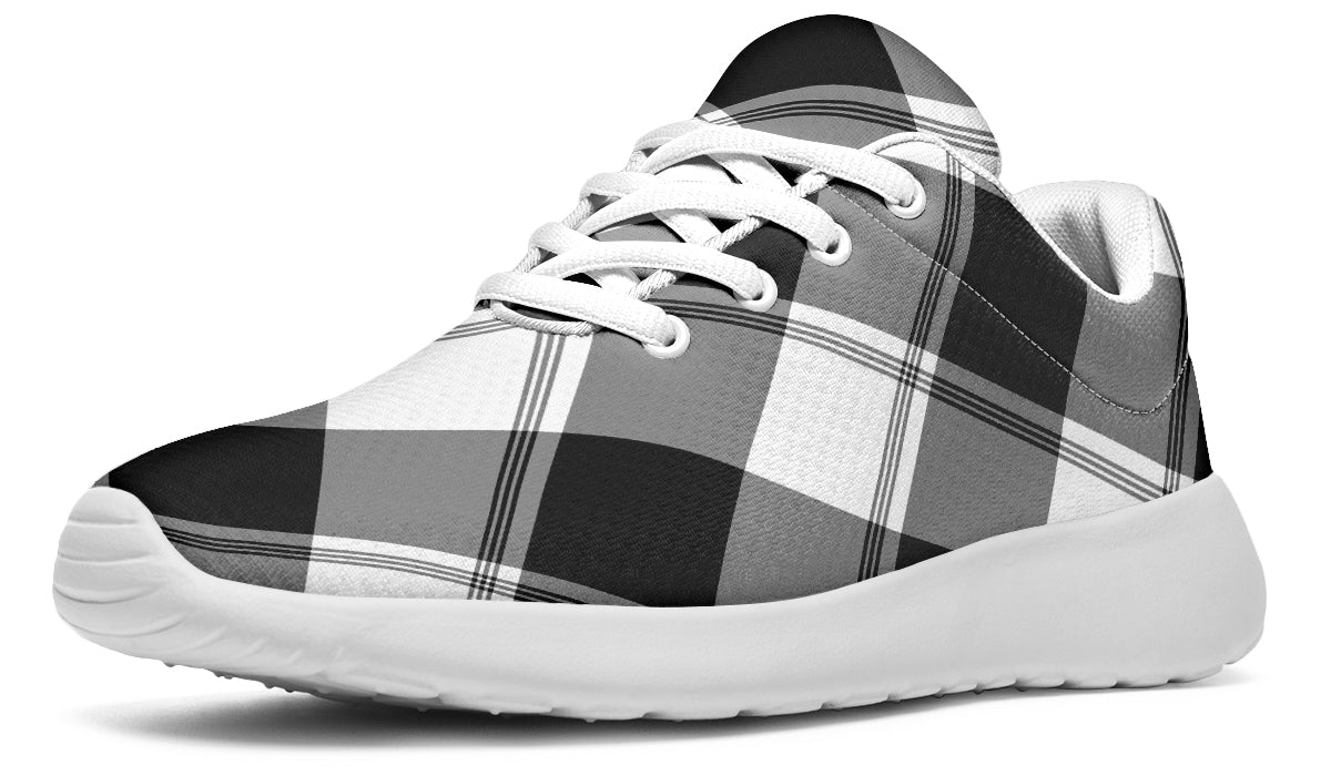Black And White Plaid Sneakers