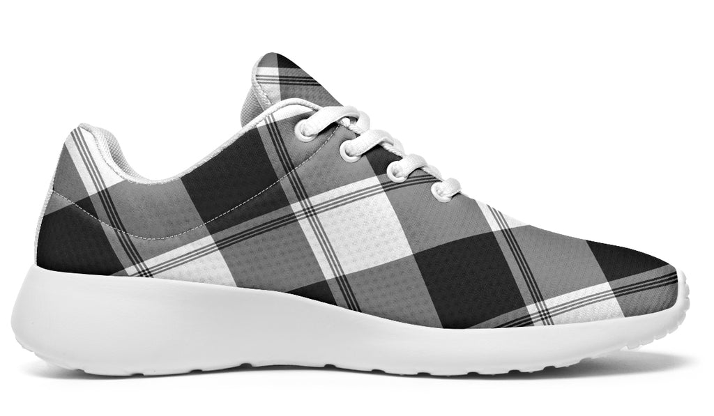 Black And White Plaid Sneakers