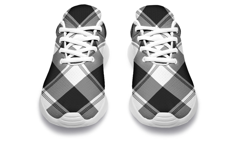 Black And White Plaid Sneakers