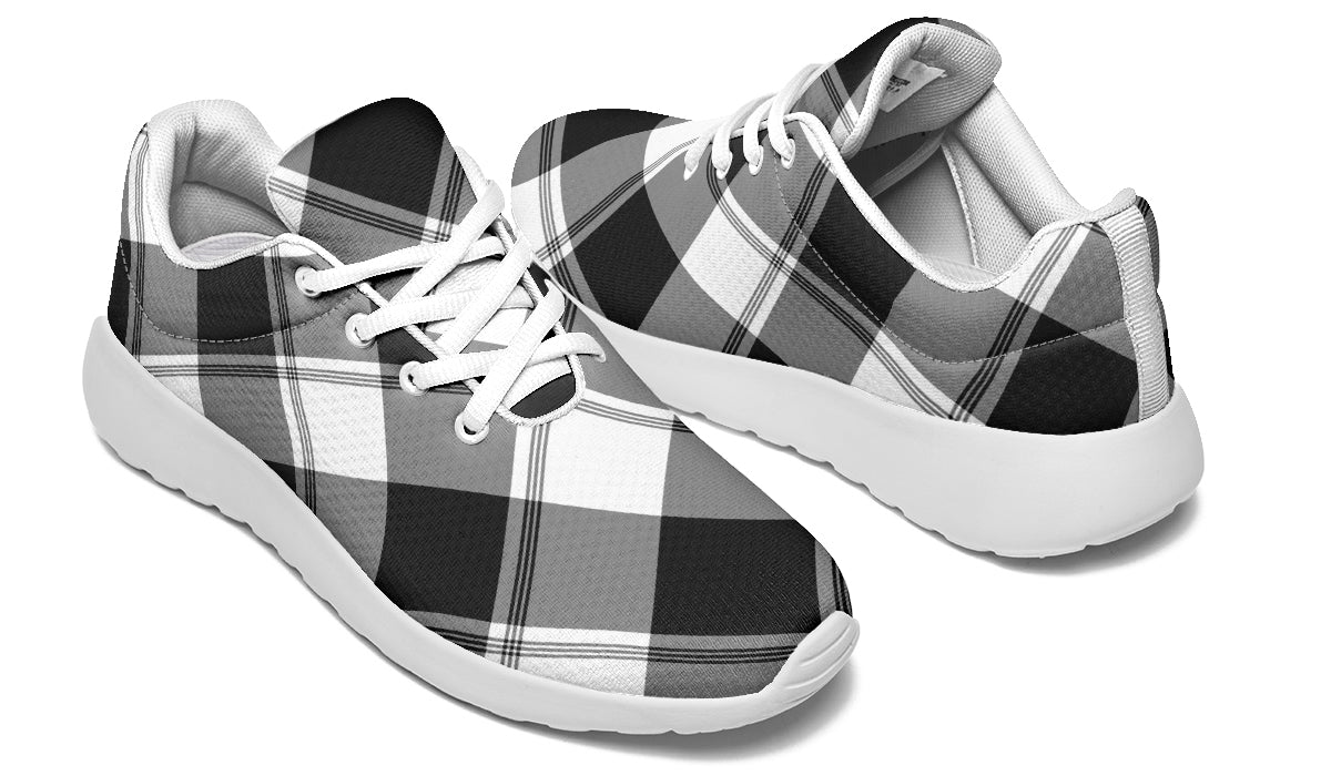 Black And White Plaid Sneakers