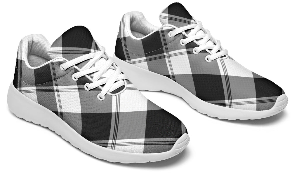Black And White Plaid Sneakers