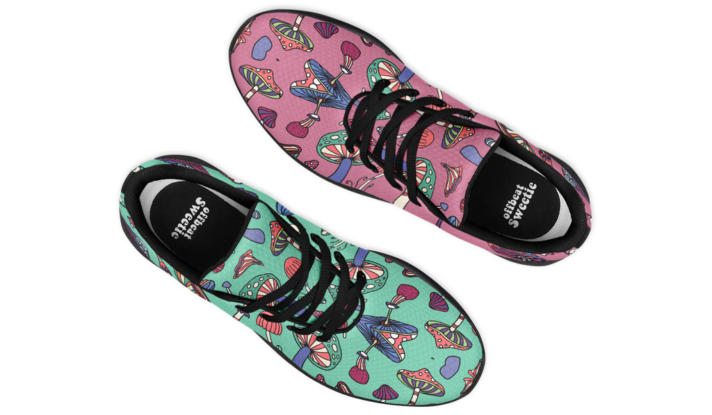 Mismatched Mushrooms Sneakers - Offbeat Sweetie