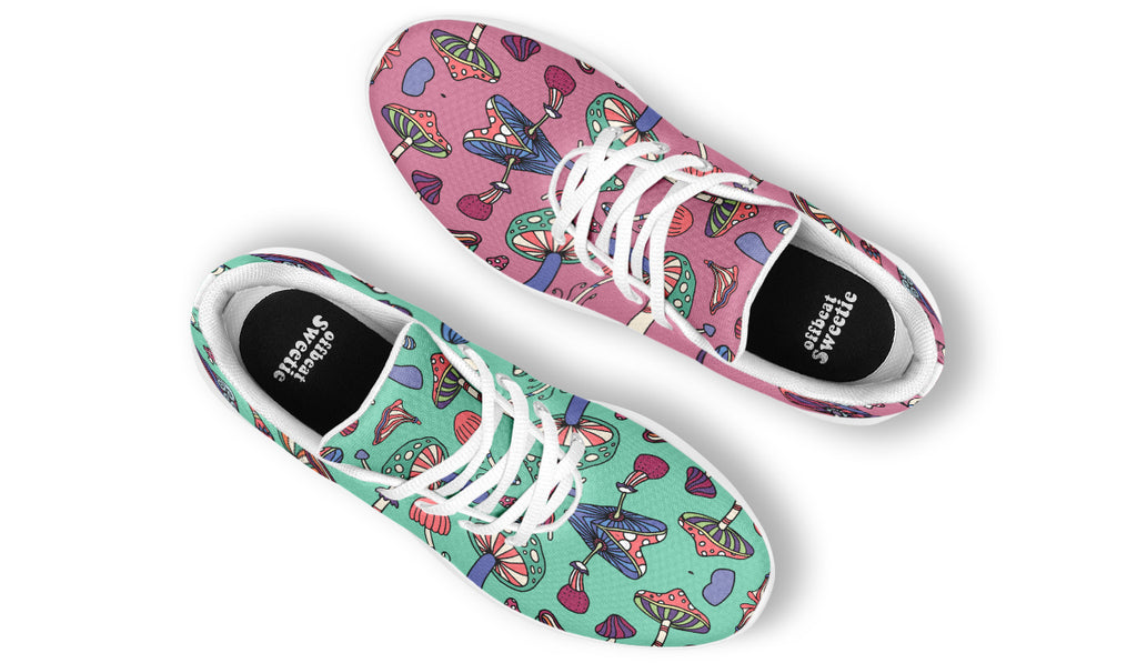 Mismatched Mushrooms Sneakers - Offbeat Sweetie