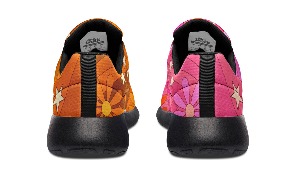 Molly's Mismatched Retro Daisies Sneakers - Offbeat Sweetie
